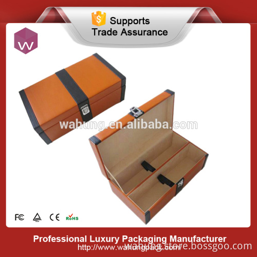 Elegant wooden packaging box for wine